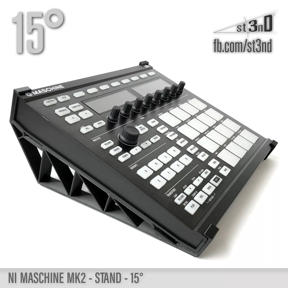 NI MASCHINE MK2 STAND - 15deg - 3D printed