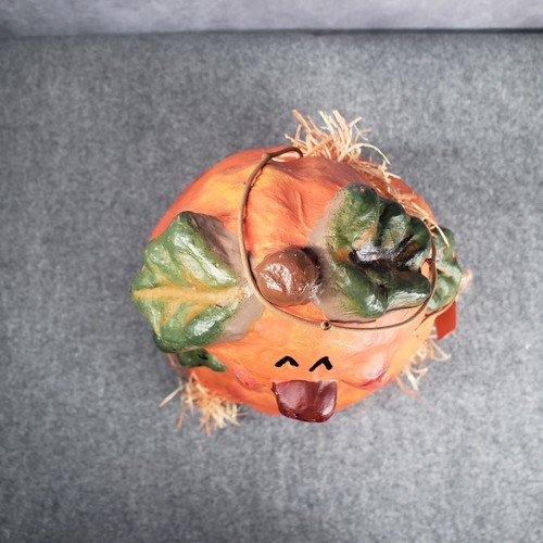 Vintage Pappmaché Kürbisse 18" groß 3 Köpfe gestapelt Halloween Dekoration - Bild 5 von 6