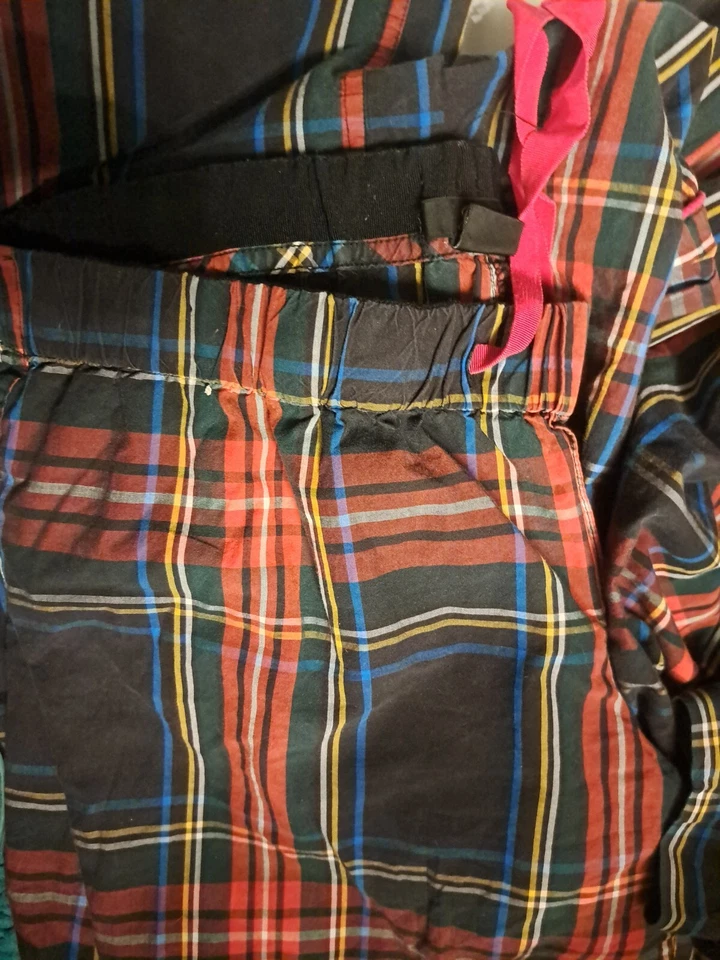 J. Crew 黑色和红色 Stewart 格纹格子棉长袖睡衣套装 S 码 — 第 2/4 张图片