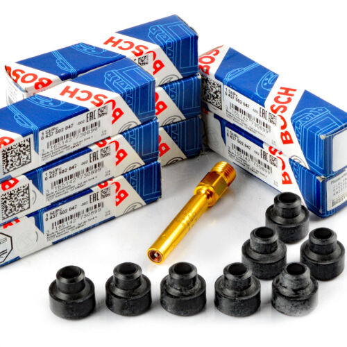8x Bosch 0437502047 injector + holder for Mercedes 190 W201 W124 W126 - Picture 3 of 8