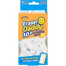 Scrub Daddy Eraser Daddy 10x Polymer Foam Scouring Scrub Pad w GEMS - 2 pack