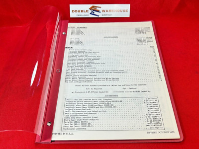 October 1966 Mercury Outboard Merc 1100E 1100EL Parts Manual 