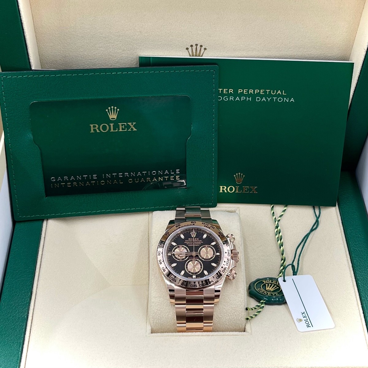 New 2022 Rolex Cosmograph Daytona Rose / Everose Gold Black Dial