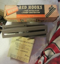 2 Pack Bed Hook-On Bed Frame Headboard Conversion Plate Adapter Set Merit NOS