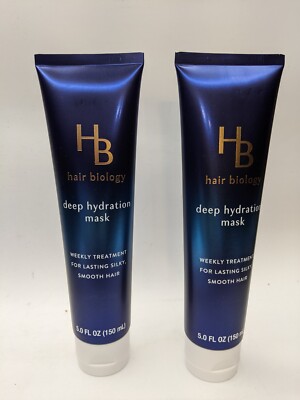 2 Hair Biology Deep Hydration Mask Weekly Treatment Lasting Silky Hair 5 oz