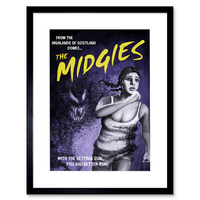 Film Film Mock-Up Midgies Schottland gerahmter Wandkunstdruck 12 x 16 Zoll