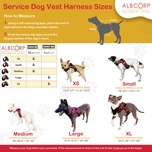 Albcorp Reflective Service Dog Vest Harness, with Hook & Loop Removable Patches - 第 14/49 張圖片