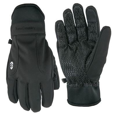 Free Country Men's Outdoor Softshell Gloves with Thinsulate - Black 