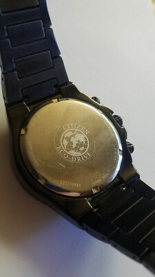 Citizen Mens E820-S069882 Eco-Drive Chronograph Watch Black Dial