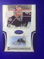 2010-11 Certified Masked Marvels Blue Mathieu Garon Blue Jackets #18 #d/100 NM