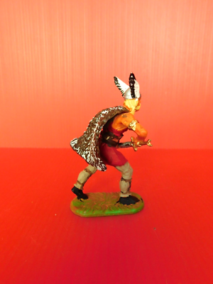 Figurine Elastolin Cavalier Moyen Âge – Soldat Allemand 1:32 (60mm), Vintage