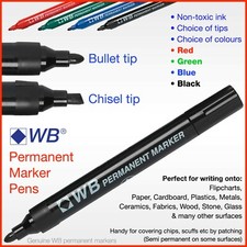 Permanent Marker Pen ✔2 Tips ✔4 colours ✔Metal Glass Plastic Wood Fabric Paper