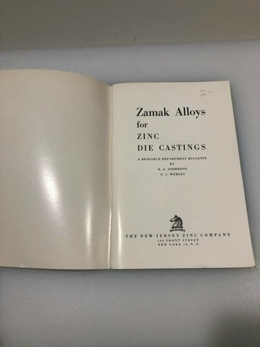 1957 The New Jersey Zinc Company Booklet on Zinc Die Castings - Picture 2 of 5