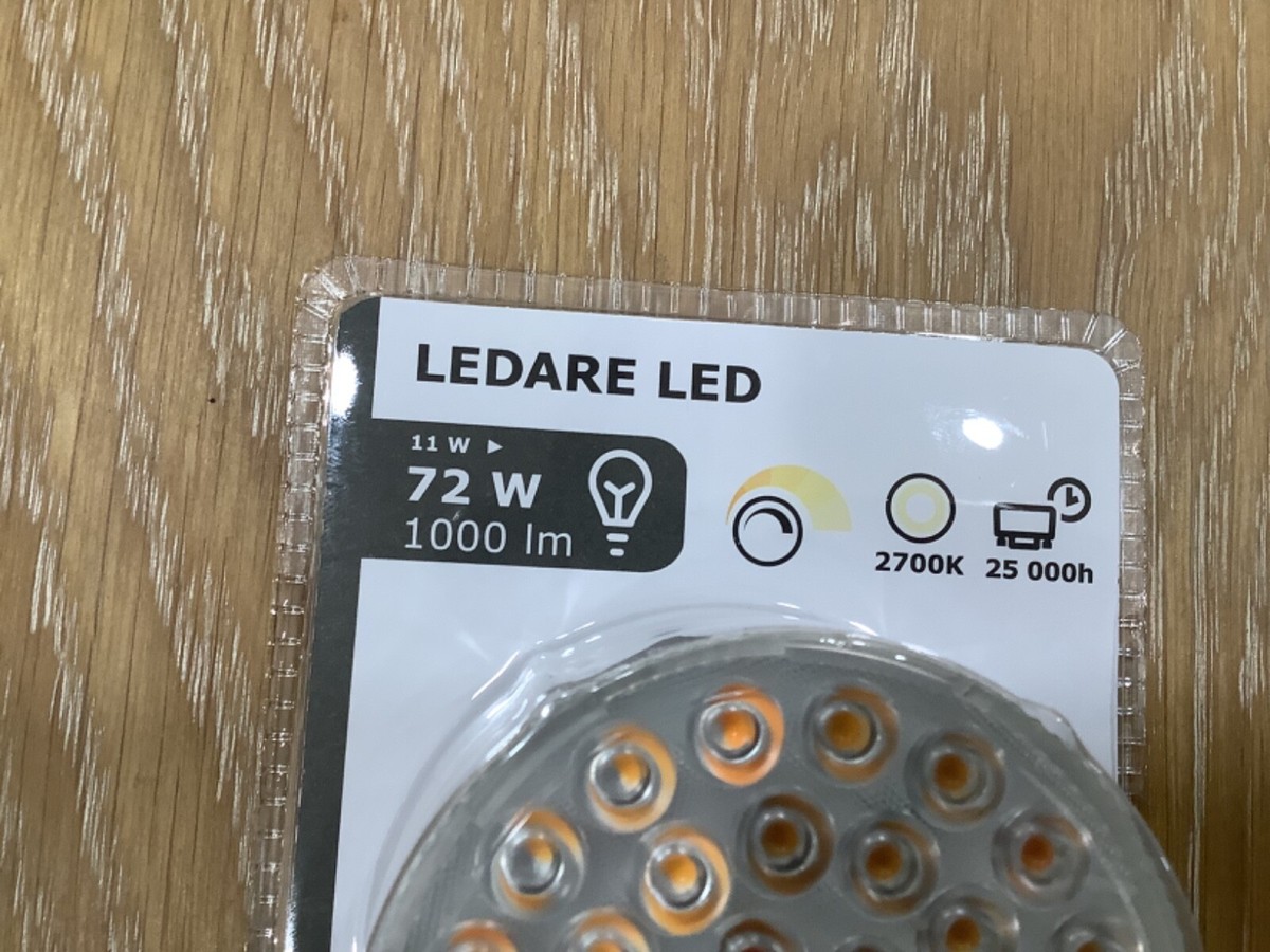 IKEA LEDARE LED Bulb GX53 1000 lumen 2700 K Dimming Adjustable