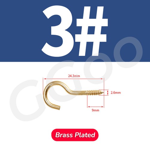 Screw in Hooks Heavy Duty Steel Ceiling Cup Hanging Eye Picture Kitchen Garage - Picture 7 of 23