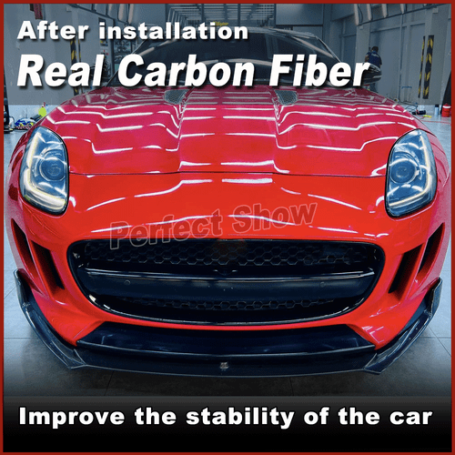 Fit for Jaguar F Type X152 2015-2018 REAL Carbon Fiber Front Bumper Lip Spoiler  - Bild 2 von 12