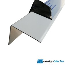 Aluminium Winkel RAL9016 2 Fach gekantet 1,5mm Abdeckleiste L-Profil bis 2m 