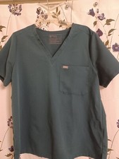 Figs Shirt Women's XL Aqua Green Technical Catrina One Pocket Scrub Top