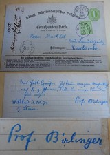 Theologian & Germanist Anton BIRLINGER (1834-1891): PK WILDBAD 1872 to C. MACKLOT
