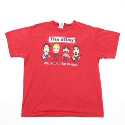 Third Day Band T-Shirt Men's Large We Would like to Rock Wii Y2K Christian Rock