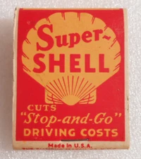 FULL 1930's SHELL GASOLINE - Unused & Unstruck Matchbook. Example 2 Nice...