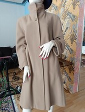 Mantel Wolle Kaschmir Beige 46 verdeckte Knöpfe wie neu A-linie Marcona XL