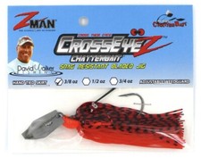 Z man Crosseyez Chatterbox Fire Craw Snag Resistant Bladed Jig Custom 3/8 oz