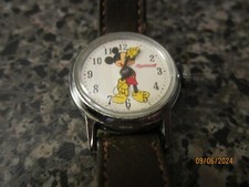 Mickey Mouse Hands Watch - Disney - Needs Battery - Brown Band