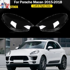 For 2015-2018 Porsche Macan Turbo/GTS Headlight Shell Shade Len Cover Left+Right