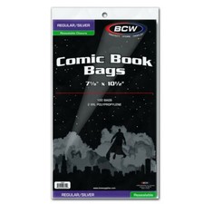 300 Resealable BCW Regular/ Silver Comic Book Bags Protection Sleeves Long Term