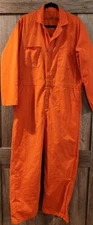 Red Kap 44 Reg Orange Coveralls Work CT100R4 Cotton Poly Blend Cosplay Prison