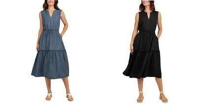 Lands' End Ladies' Tiered Midi Dress