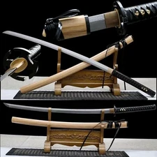 Handmade Folded Steel Samurai Katana Japanese Sword Full Tang Blade Sharp