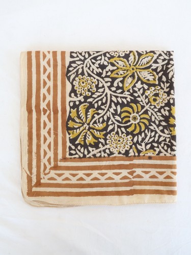 100% Cotton Neck Scarf Boho Hand Block Print Soft Cotton Bandana Bohemian Style