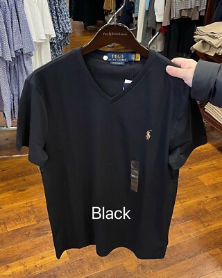 Polo Ralph Lauren Mens V neck short sleeve T shirts- Custom Slim