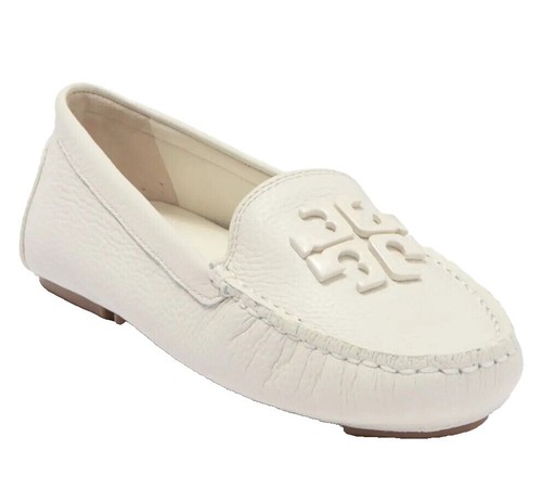 Tory Burch Cap Toe White Black Leather Espadrilles Flats  display picture 1