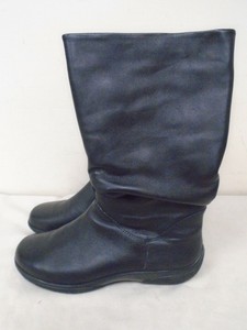 ladies black calf length boots uk