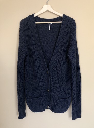 Speckled Chunky Knit Cardigan Sweater 
