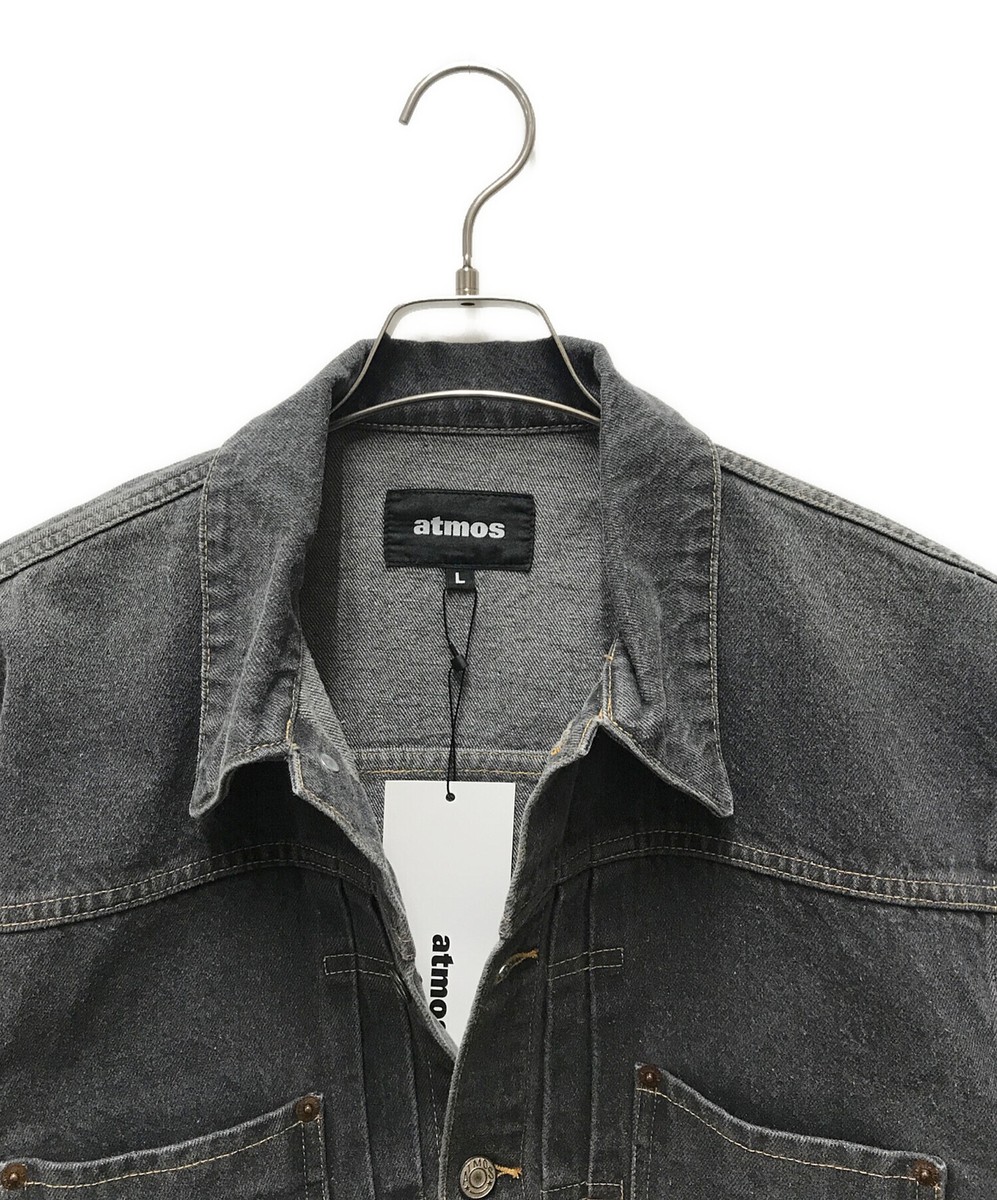 ATMOS denim jacket Size: L Black Men MAT22-S020JK | eBay