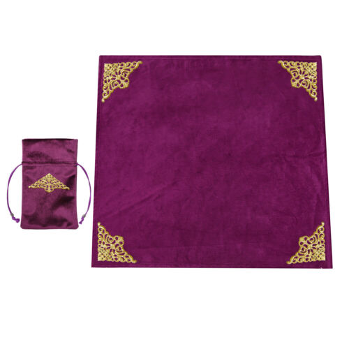 25.59" Square Altar Tarot Table Cloth with Bag Wicca Tablecloth Triangle Alloy - Picture 2 of 16