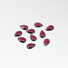 Natural Garnet Pear Shape Flat Back Cabochon AAA Quality Calibrated Gemstones