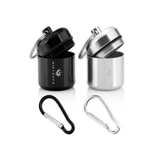 Portable Keychain Pill Holder Case - Discreet Waterproof Mini Pill Container ...