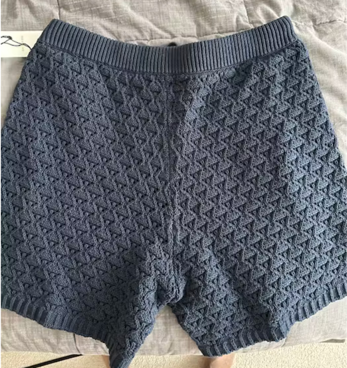 Aime Leon Dore ALD Eyelet Knit Shorts Navy Blue Men’s Size Medium SS22 SOLD OUT image 2