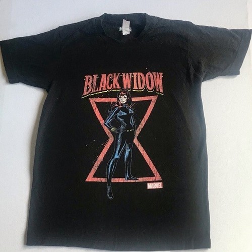 T-shirt Marvel vedova nera clessidra rossa taglia S - Foto 2 di 8