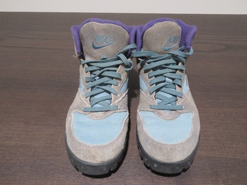 Vintage Nike Caldera Hiking Boots Womens 9 Gray Purple Athletic Shoes Mid - Picture 2 of 9