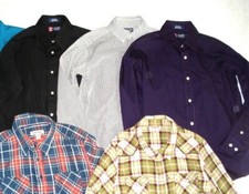 CHAPS Boys SOLID PLAID STRIPED LongSlv Dress OXFORD SHIRT 12-14 NAUTICA 16-18