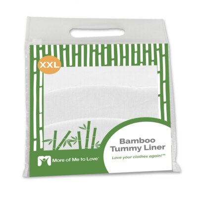More of Me to Love Bamboo Cotton Tummy Liners 3-Pack, White, Sweat-Wicking