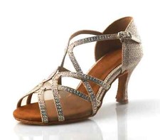 Latin Dance High Boots Soft Sole Cuba High Heels Salsa Ballroom Mesh Dance Shoes