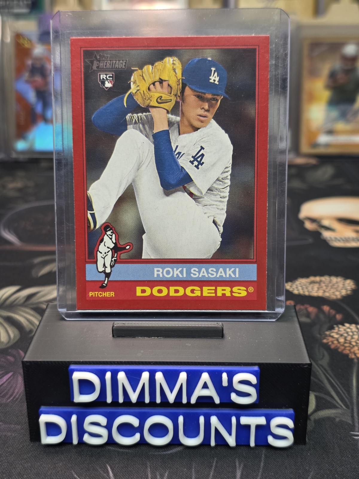Topps Heritage 2025 Roki Sasaki #224 Rookie Red Border Dodgers Baseball Card
