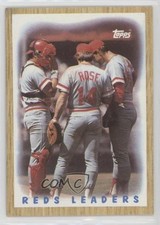 1987 Topps Team Leaders Cincinnati Reds Pete Rose Bill Gullickson Bo Diaz 03ew